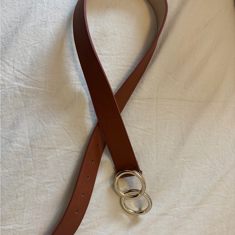 Express Brown Belt with Gold Buckle